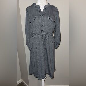 Striped long sleeve dress